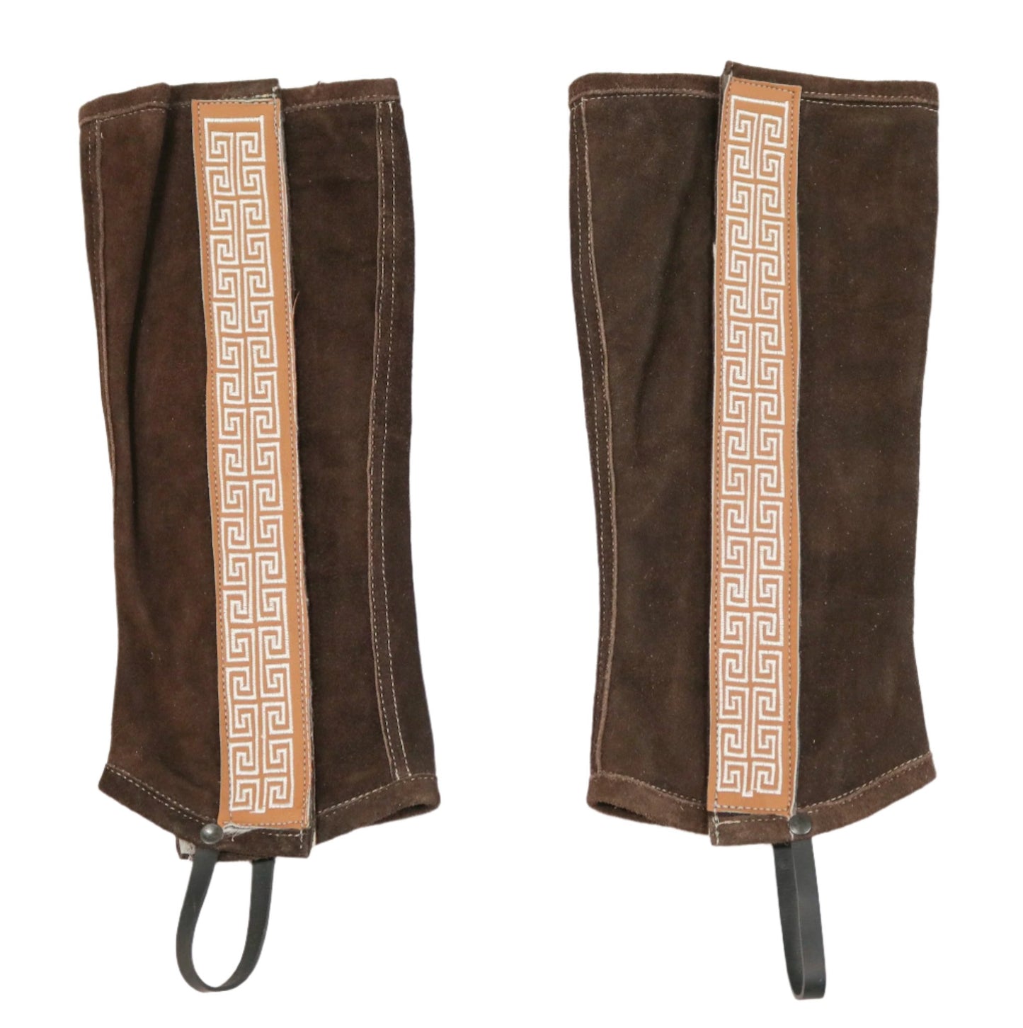 Medium Brown Charro Polainas Half Chaps Cowboy - M - Royal Saddles - Charro Polainas/Chaps