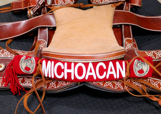 Michoacan Red Charro Mexican Saddle Sarape - M - Royal Saddles - Sarapes