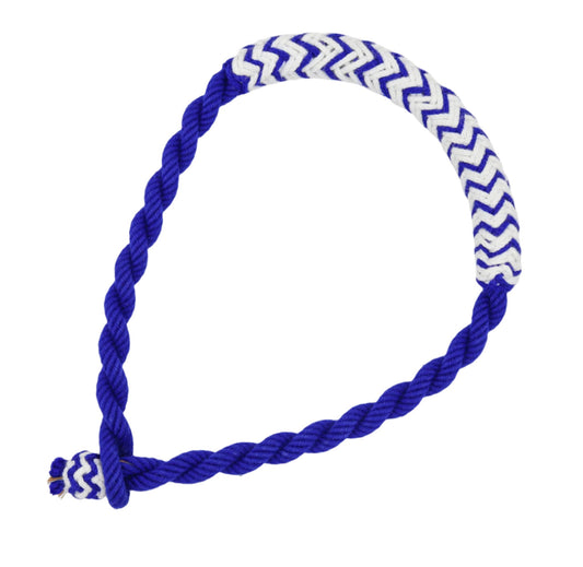 Neon Azul Charro Algodon Horse Cotton Braided Bosal - M - Royal Saddles - Charro Bozal