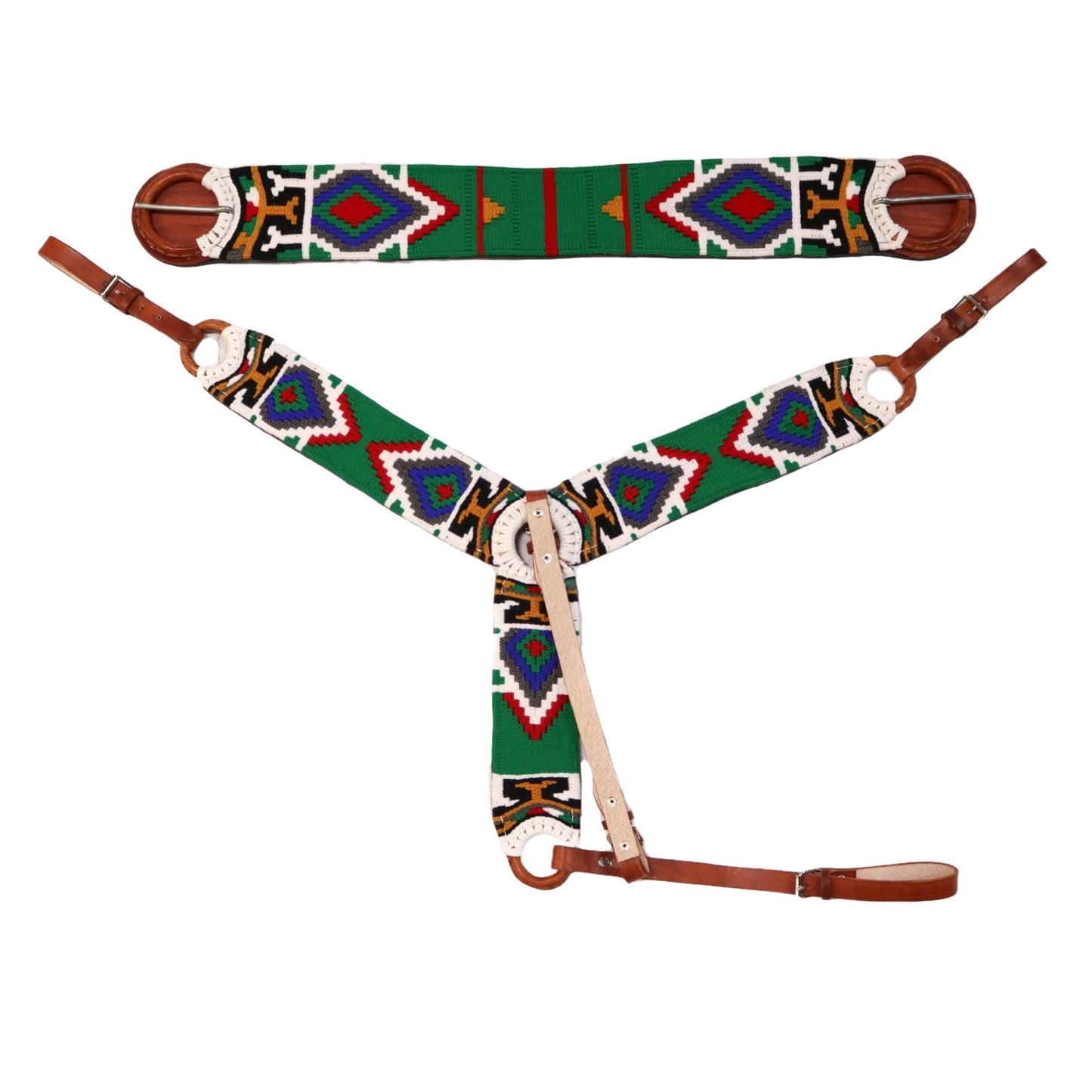 Pecho Pretal Charro Mexican Caballo 38" Cincho Set - M - Royal Saddles - Charro Breastcollar/Pechera