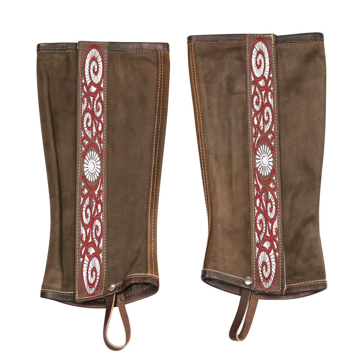 Polainas Charra Brown (M) Charro Half Mexican Chaps - M - Royal Saddles - 