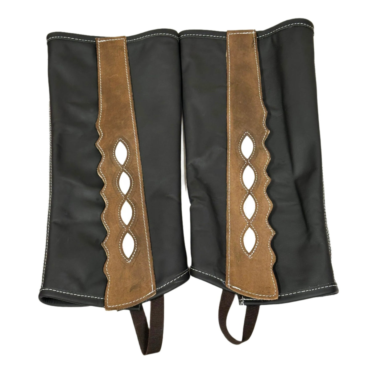 Polainas Charras Black (L) Charro Half Chaps - M - Royal Saddles - Charro Polainas/Chaps