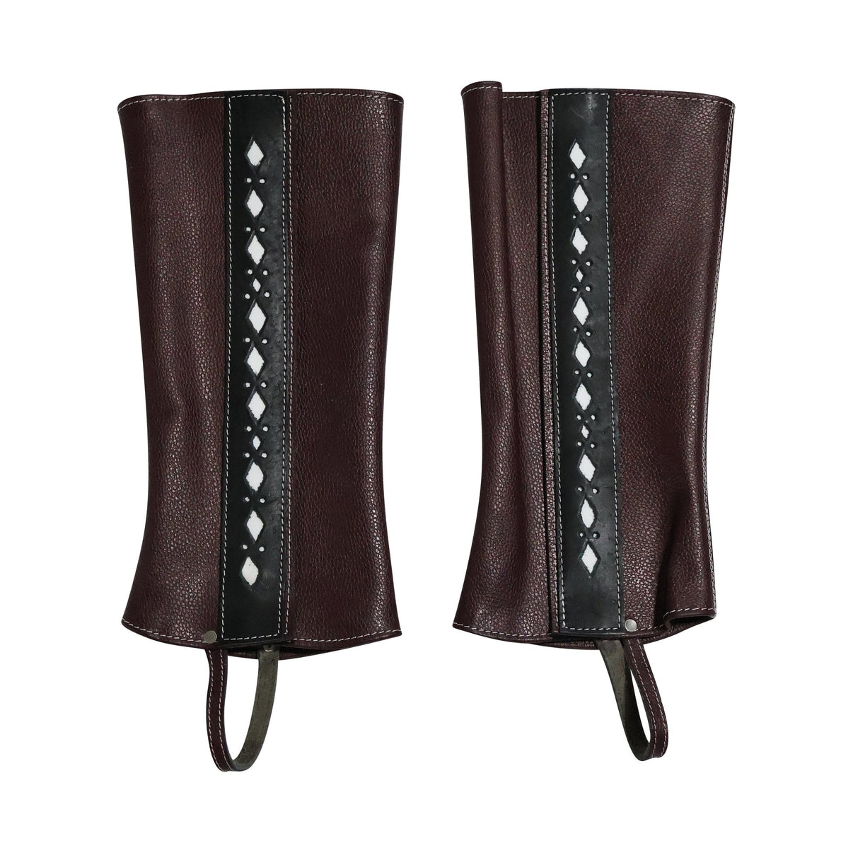 Polainas Maroon Charros Riding Chaps - M - Royal Saddles - Charro Polainas/Chaps