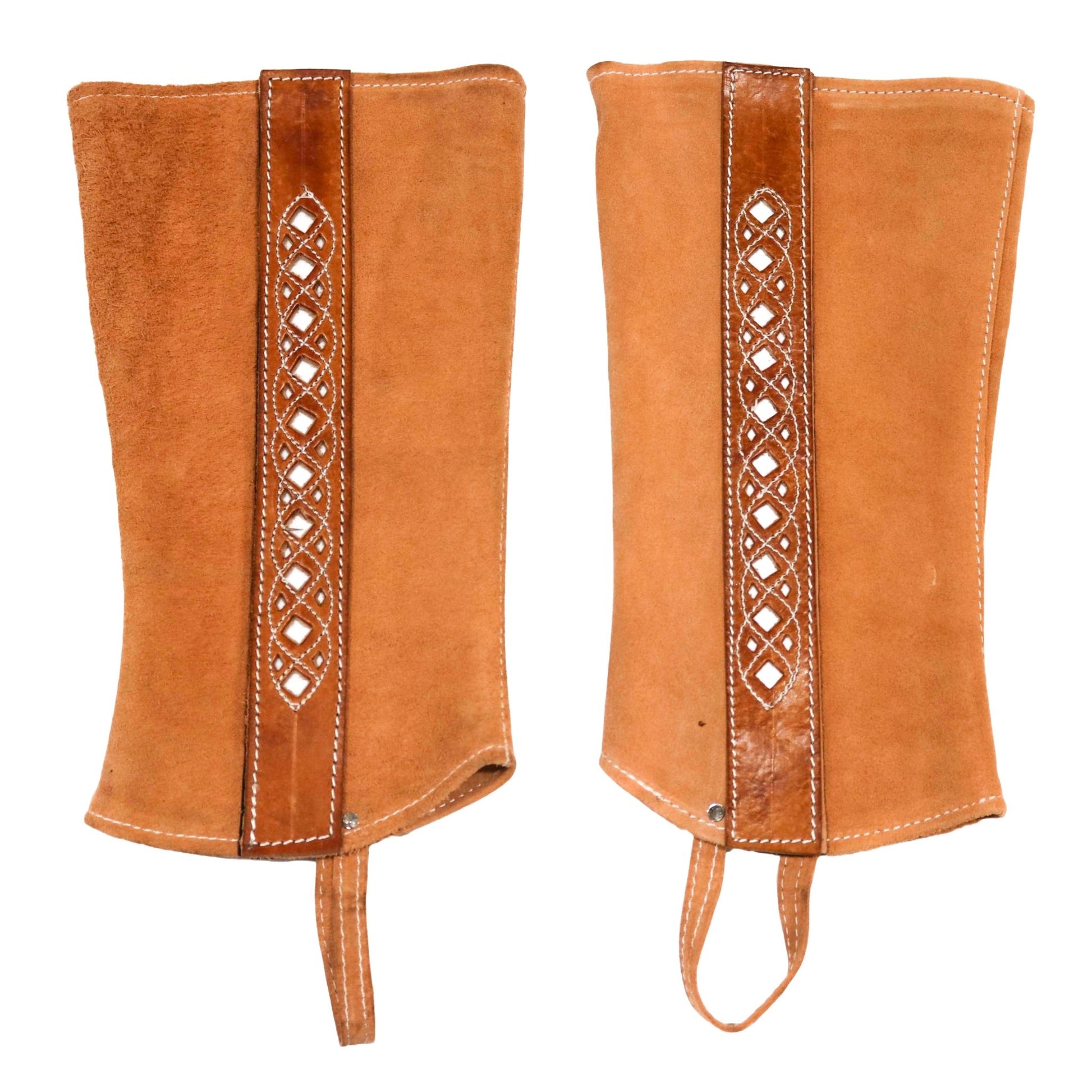 Polainas Miel (XL) Gamuza Charro Half Suede Chaps - M - Royal Saddles - Charro Polainas/Chaps