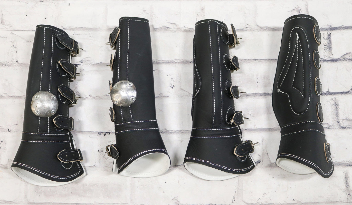 Protectores Black Charro Horse Leg Boot Protector - M - Royal Saddles - Horse Gear