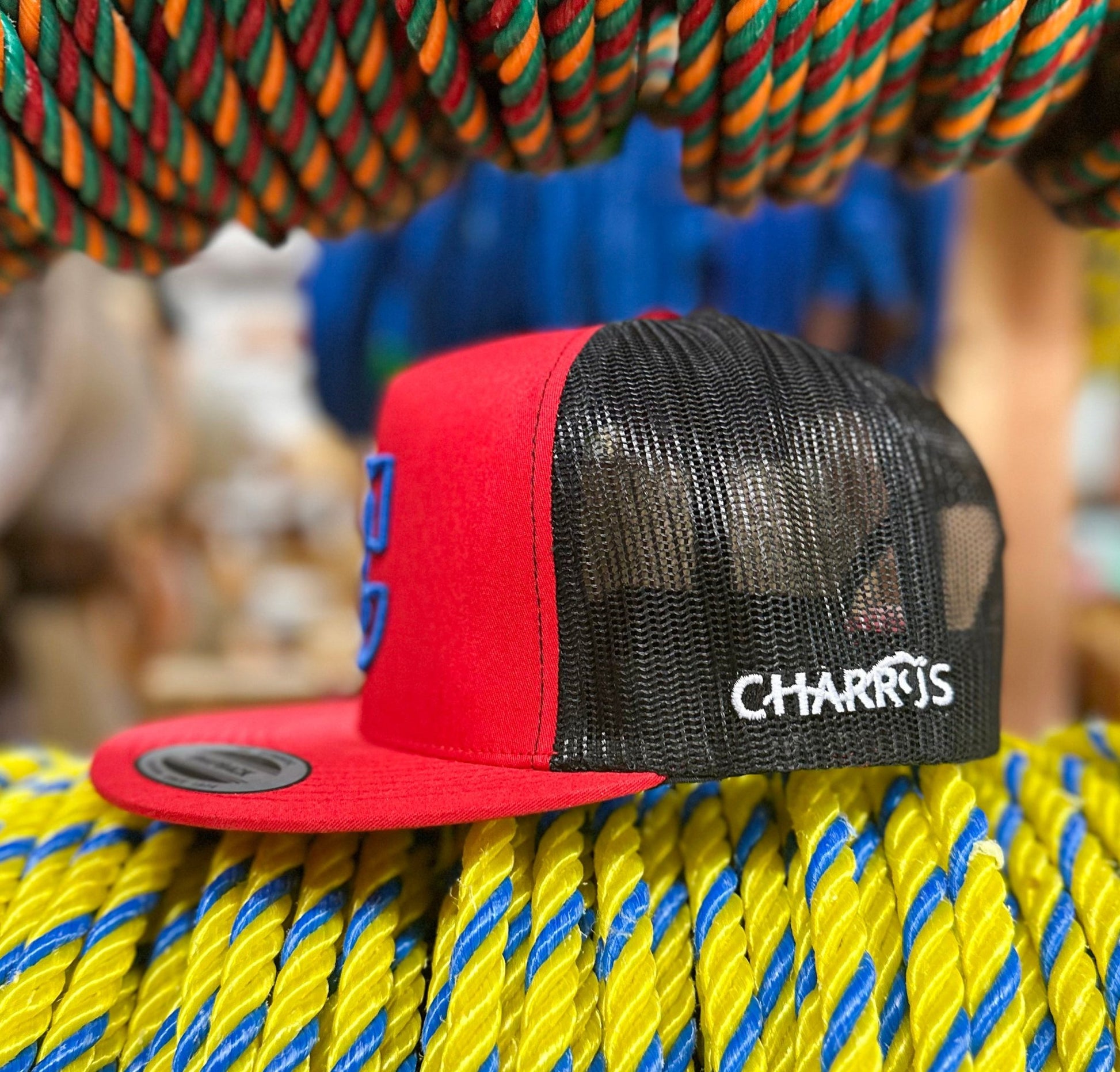 Red 3D Charros Original Cap - M - Royal Saddles - Charros Original Hats