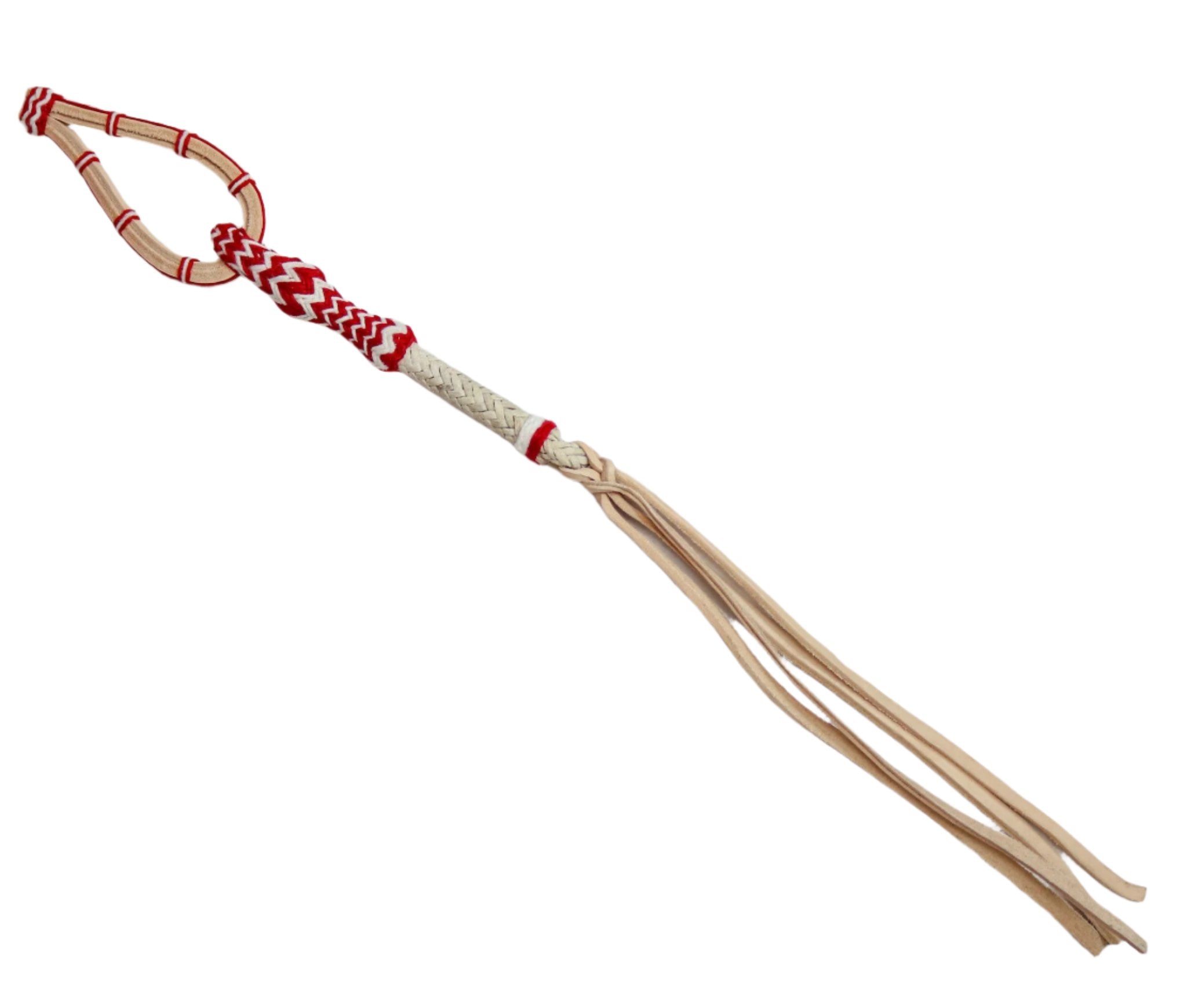 Red Charro Quirt Leather Cuarta Chomite Roja - M-Royal Saddles