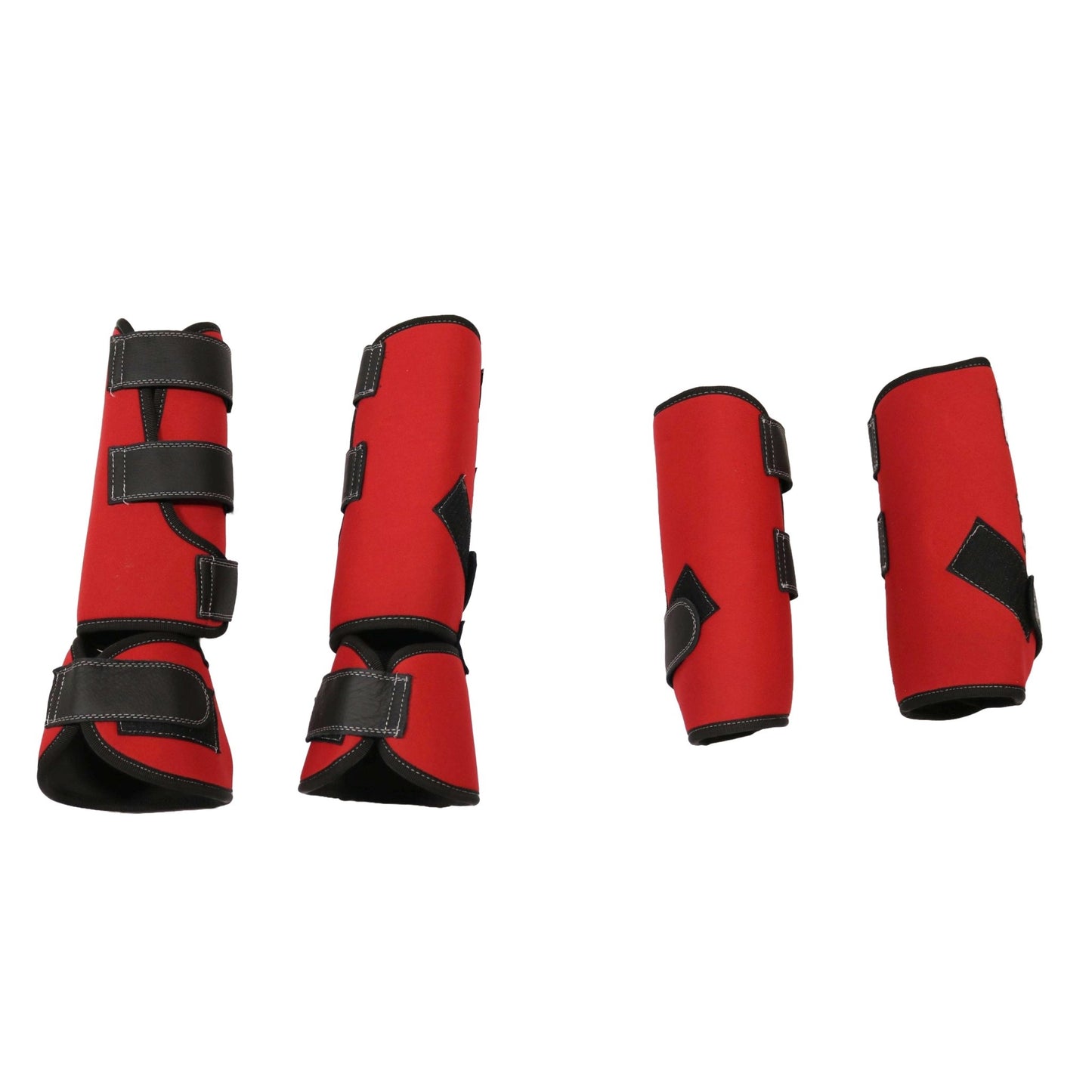 Red Charros Neoprene Horse Leg Boot Protectors - M - Royal Saddles - Horse Gear