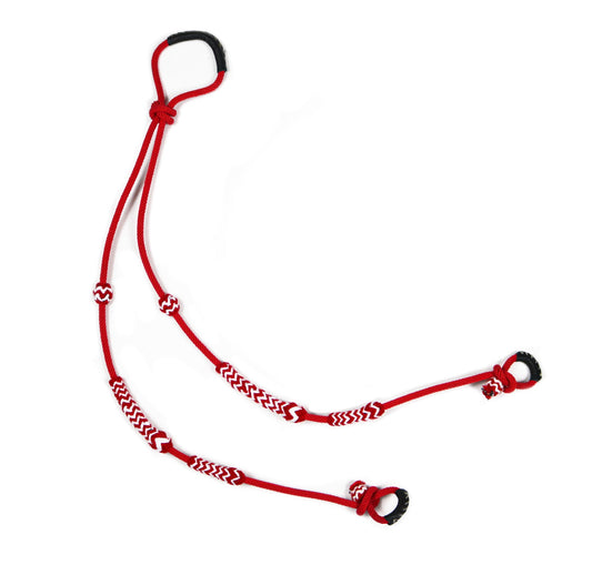 Riendas Charras Rojo/Blanco Boton Red/White Charro Reins - M - Royal Saddles - Charro Reins