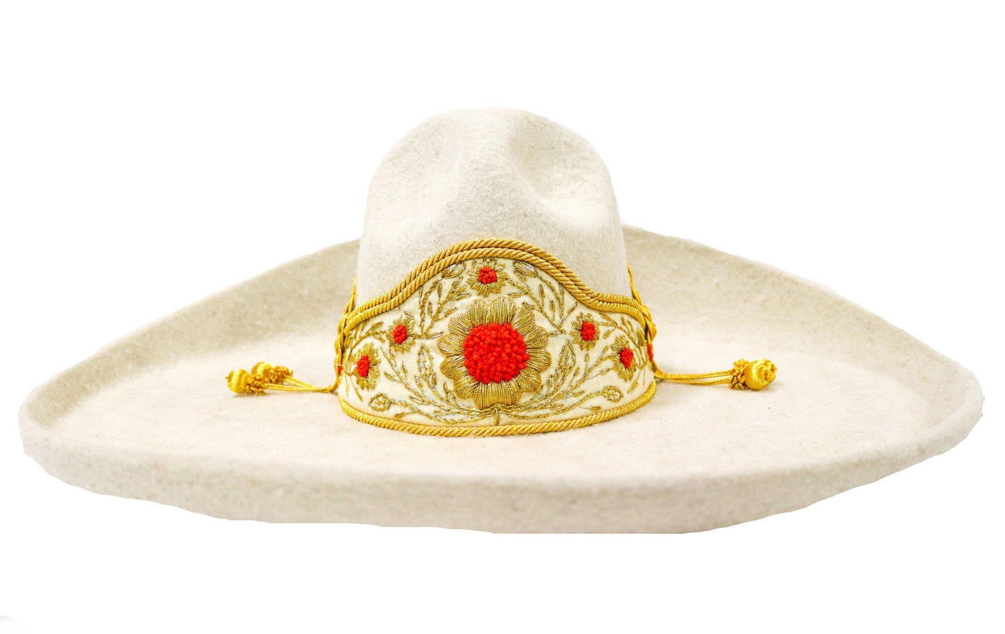 Sombrero MEX 57 Charro Lana Hueso Toquilla Hat - M - Royal Saddles - Sombreros Charros