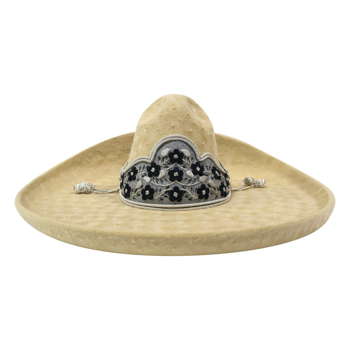 Sombrero MEX 59 Embroidered Charro Mexican Toquilla - M - Royal Saddles - Sombreros Charros