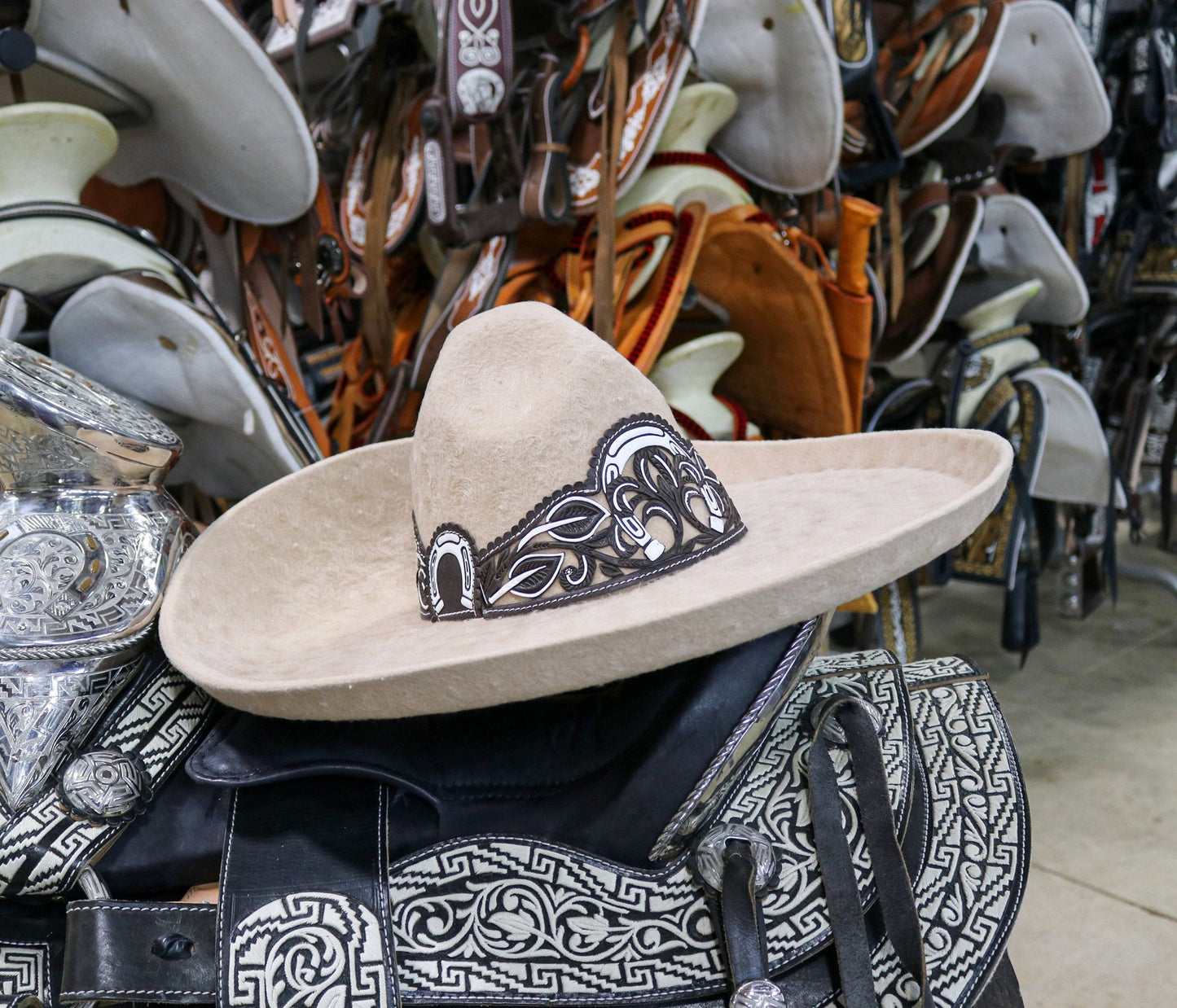 Sombrero MEX 60 Charro Mexican Hat Charreria - M - Royal Saddles - Sombreros Charros