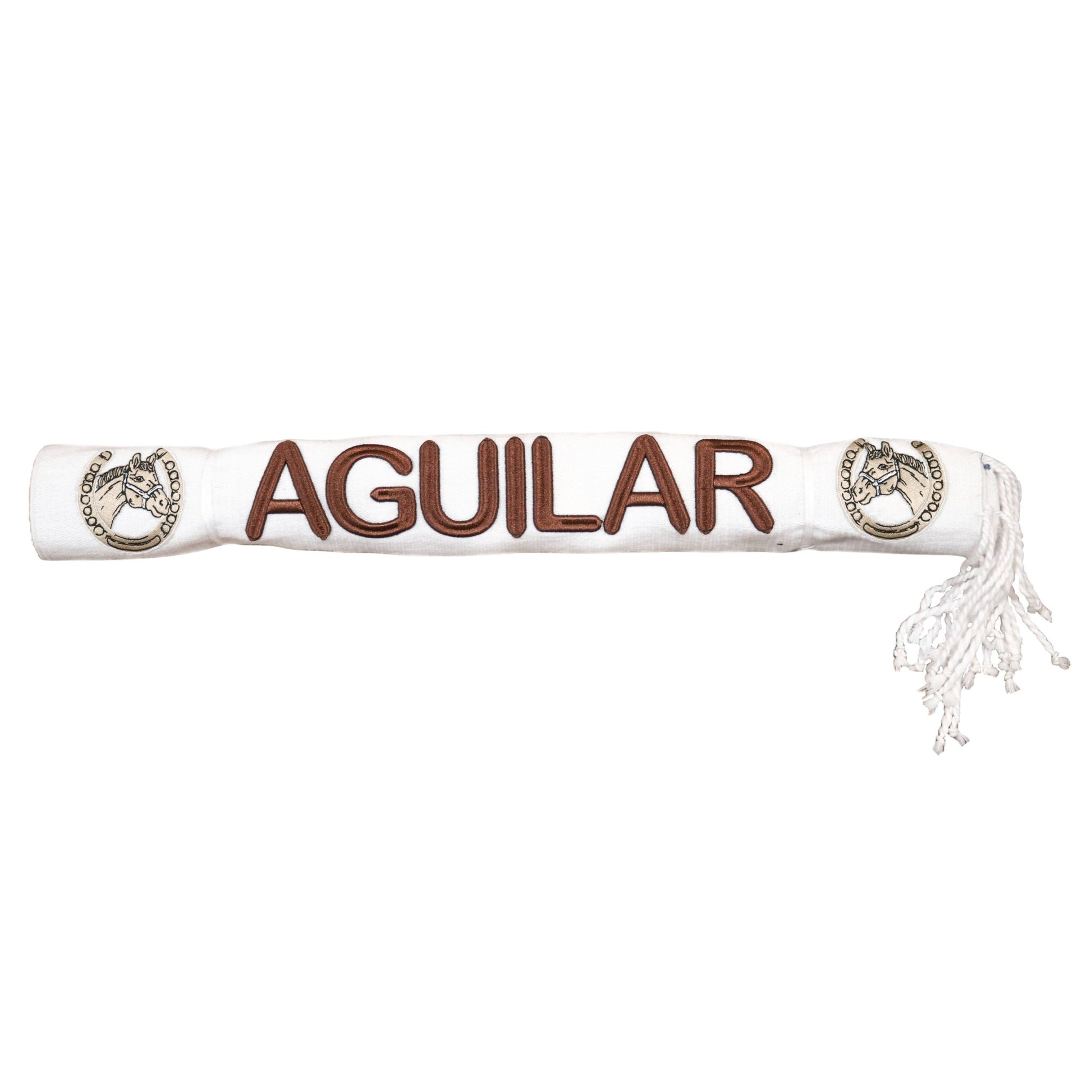 White Aguliar Charro Saddle Sarape Lienzo - M - Royal Saddles - Sarapes