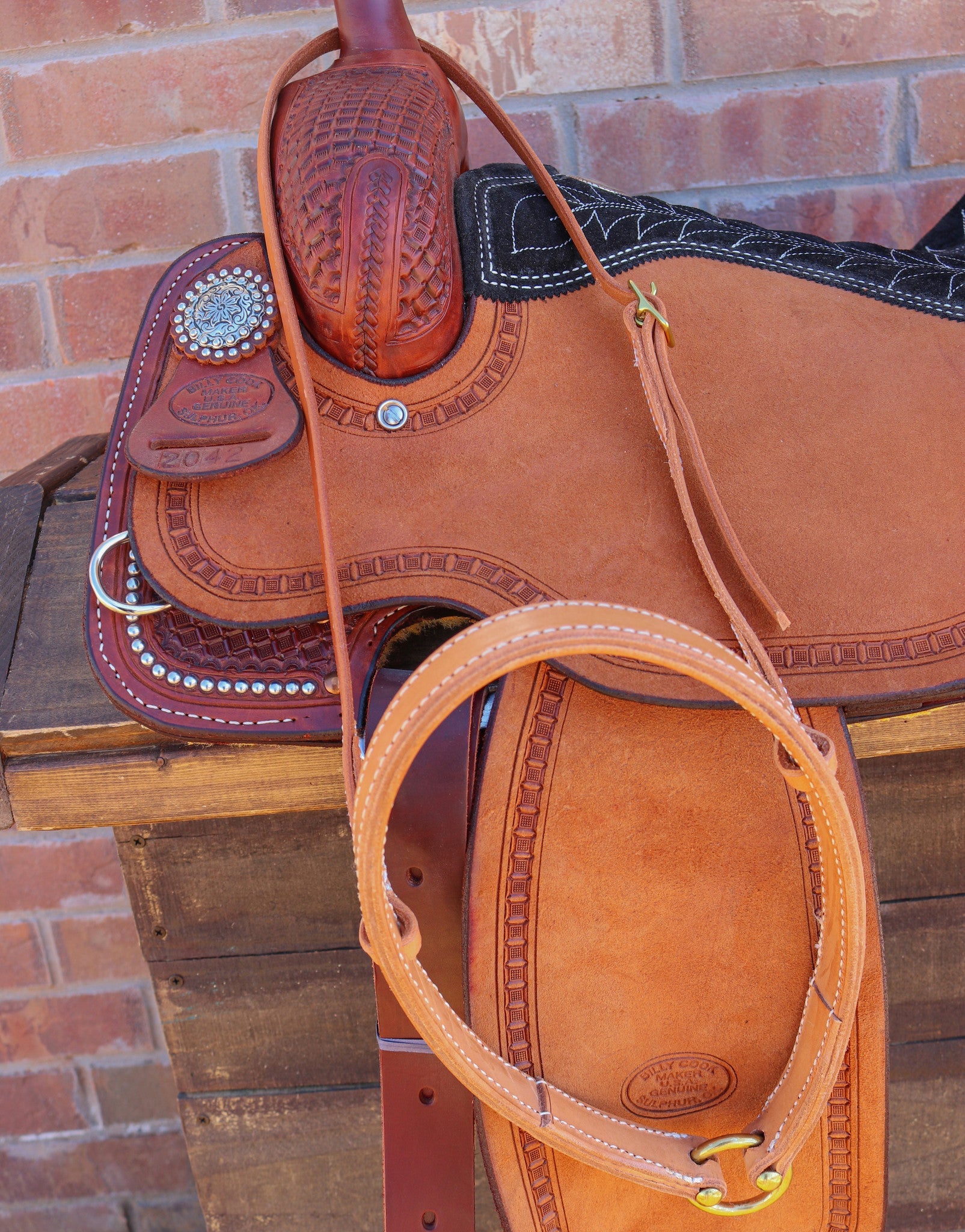 Working Cowboy Russet Noseband - M - Royal Saddles - Western Headstall/Bosal